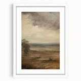 Vintage Landscape Art – Dramatic Countryside Scene – Antique Rural Wall Art