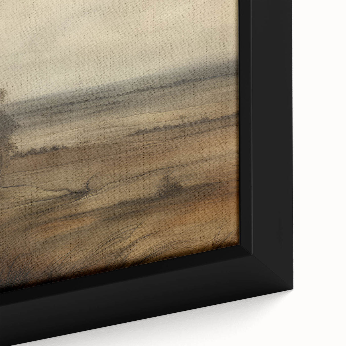 Vintage Landscape Art – Dramatic Countryside Scene – Antique Rural Wall Art