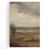 Vintage Landscape Art – Dramatic Countryside Scene – Antique Rural Wall Art