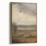 Vintage Landscape Art – Dramatic Countryside Scene – Antique Rural Wall Art