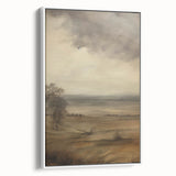 Vintage Landscape Art – Dramatic Countryside Scene – Antique Rural Wall Art