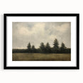 Vintage Landscape Art - Trees Beneath a Soft Cloudy Sky