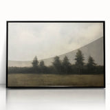 Vintage Landscape Art - Trees Beneath a Soft Cloudy Sky