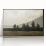 Vintage Landscape Art - Trees Beneath a Soft Cloudy Sky