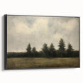 Vintage Landscape Art - Trees Beneath a Soft Cloudy Sky