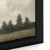 Vintage Landscape Art - Trees Beneath a Soft Cloudy Sky