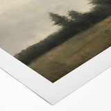 Vintage Landscape Art - Trees Beneath a Soft Cloudy Sky