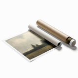 Vintage Landscape Art - Trees Beneath a Soft Cloudy Sky
