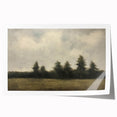Vintage Landscape Art - Trees Beneath a Soft Cloudy Sky