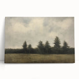 Vintage Landscape Art - Trees Beneath a Soft Cloudy Sky