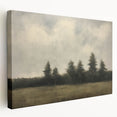 Vintage Landscape Art - Trees Beneath a Soft Cloudy Sky