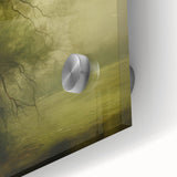 Vintage Landscape Art – Tranquil Tree in Misty Field – Antique Nature Wall Art