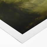 Vintage Landscape Art – Tranquil Tree in Misty Field – Antique Nature Wall Art