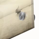 Vintage Landscape Art – Sailboats on Serene Sea in Antique Tones