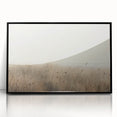 Vintage Landscape Art – Serene Field with Tall Grass and Fog