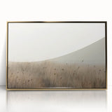 Vintage Landscape Art – Serene Field with Tall Grass and Fog