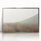Vintage Landscape Art – Serene Field with Tall Grass and Fog