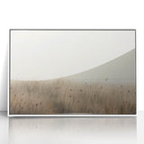 Vintage Landscape Art – Serene Field with Tall Grass and Fog