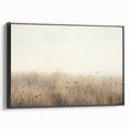 Vintage Landscape Art – Serene Field with Tall Grass and Fog