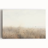 Vintage Landscape Art – Serene Field with Tall Grass and Fog