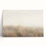 Vintage Landscape Art – Serene Field with Tall Grass and Fog