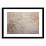Vintage Landscape Art – Floral Design with Soft Beige and Orange