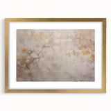 Vintage Landscape Art – Floral Design with Soft Beige and Orange