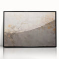 Vintage Landscape Art – Floral Design with Soft Beige and Orange