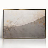 Vintage Landscape Art – Floral Design with Soft Beige and Orange
