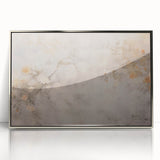 Vintage Landscape Art – Floral Design with Soft Beige and Orange