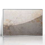 Vintage Landscape Art – Floral Design with Soft Beige and Orange
