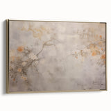 Vintage Landscape Art – Floral Design with Soft Beige and Orange