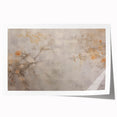 Vintage Landscape Art – Floral Design with Soft Beige and Orange