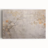 Vintage Landscape Art – Floral Design with Soft Beige and Orange