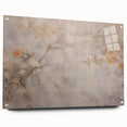 Vintage Landscape Art – Floral Design with Soft Beige and Orange