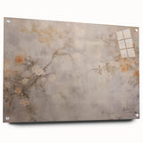 Vintage Landscape Art – Floral Design with Soft Beige and Orange