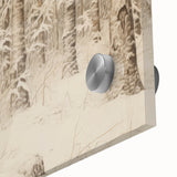 Vintage Landscape Art – Snowy Forest Pathway – Antique Winter Forest Wall Art