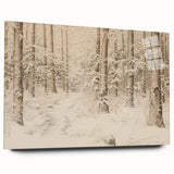 Vintage Landscape Art – Snowy Forest Pathway – Antique Winter Forest Wall Art
