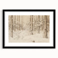 Vintage Landscape Art – Snowy Forest Pathway – Antique Winter Forest Wall Art