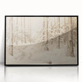 Vintage Landscape Art – Snowy Forest Pathway – Antique Winter Forest Wall Art