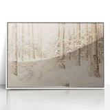 Vintage Landscape Art – Snowy Forest Pathway – Antique Winter Forest Wall Art