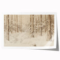 Vintage Landscape Art – Snowy Forest Pathway – Antique Winter Forest Wall Art