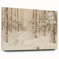 Vintage Landscape Art – Snowy Forest Pathway – Antique Winter Forest Wall Art