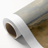 Vintage Landscape Art – Coastal Beach Scene with Walker – Antique Seaside Wall Art