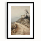 Vintage Mountain Path Art – Classic Countryside House Print