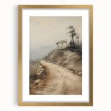 Vintage Mountain Path Art – Classic Countryside House Print
