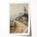 Vintage Mountain Path Art – Classic Countryside House Print