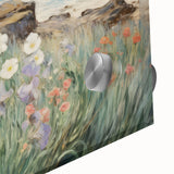 Vintage Landscape Art – Coastal Cliff with Wildflowers – Antique Seaside Wall Art