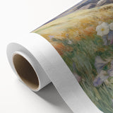 Vintage Landscape Art – Coastal Cliff with Wildflowers – Antique Seaside Wall Art