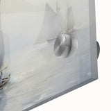 Vintage Landscape Art – Sailing Boats on Calm Waters – Antique Maritime Wall Art